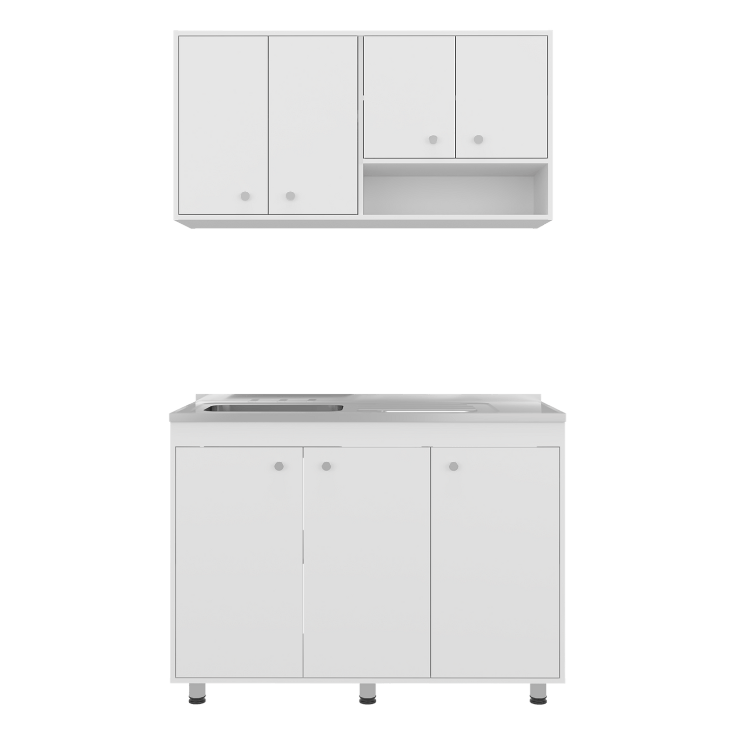 Cocina Completa Napoleon Set 92X120X50 Rta Kronos Blanco Zf