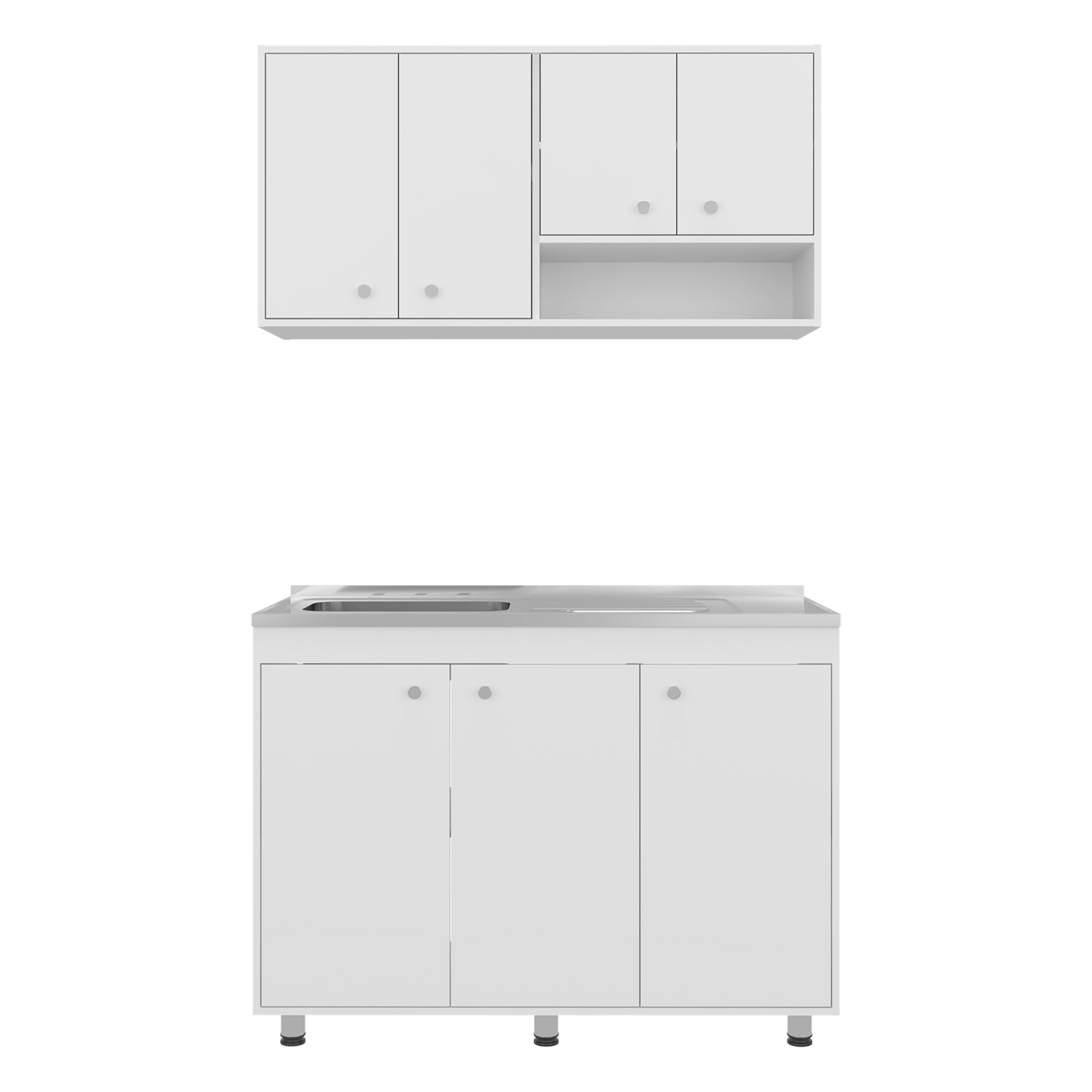 Cocina Completa Napoleon Set 92X120X50 Rta Kronos Blanco Zf