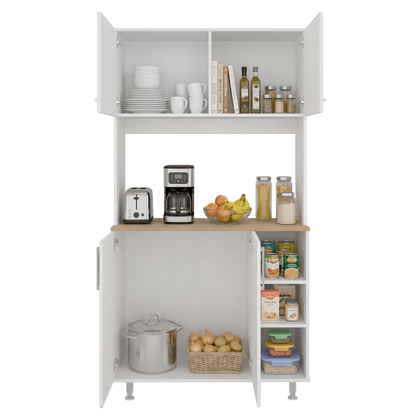 Alacena 95 180X95X40 Rta Blanco Fresno Eu