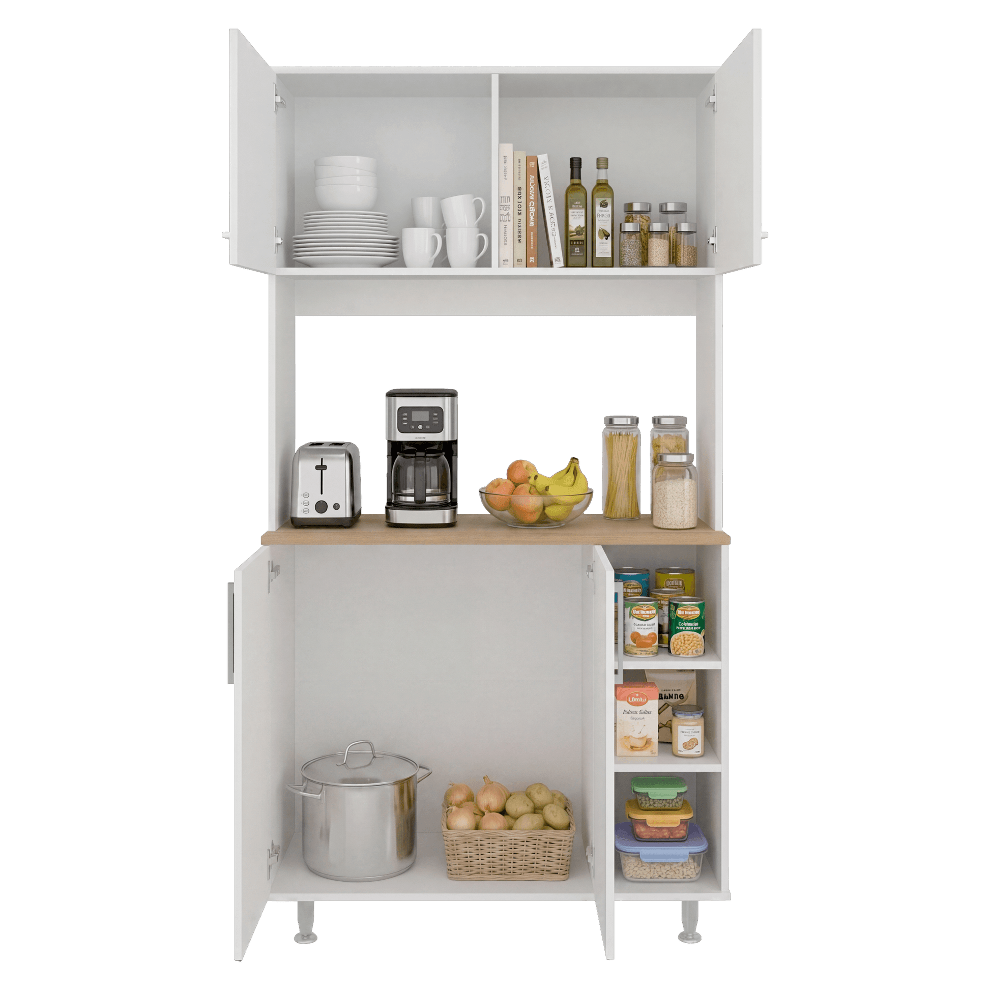 Alacena 95 180X95X40 Rta Blanco Fresno Eu