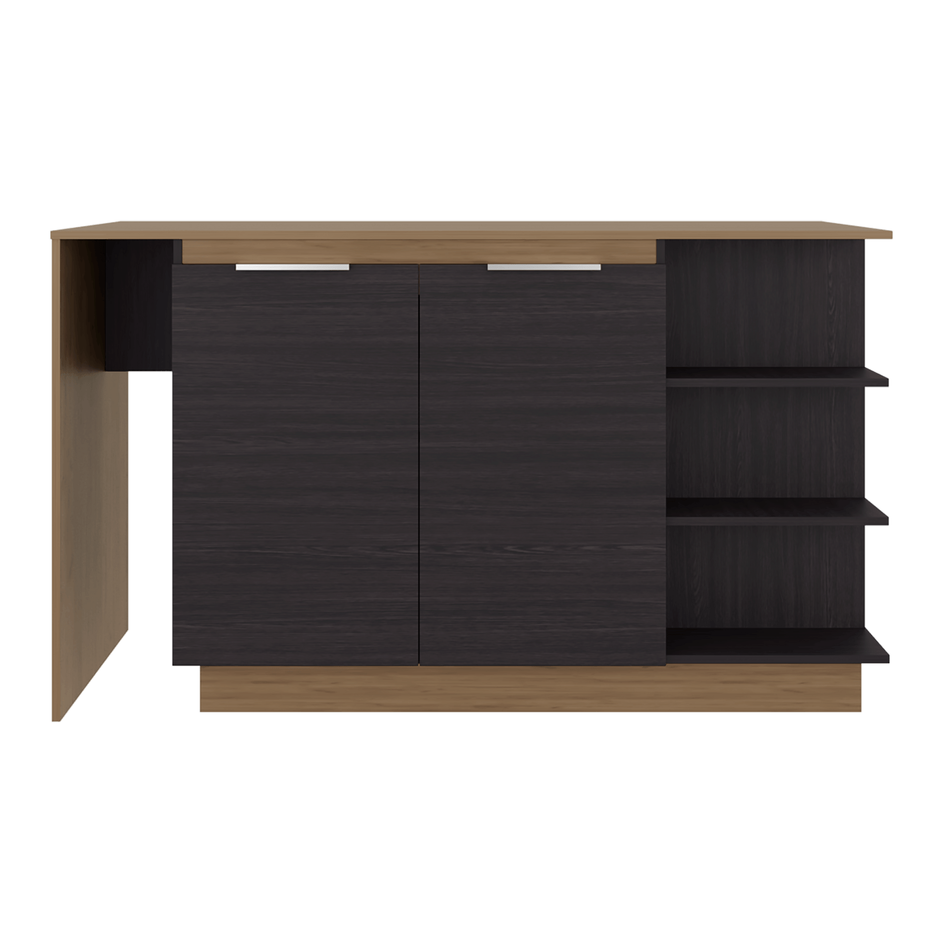 Barra De Cocina Lumina 89X150X62 Rta Wengue Fresno Zf
