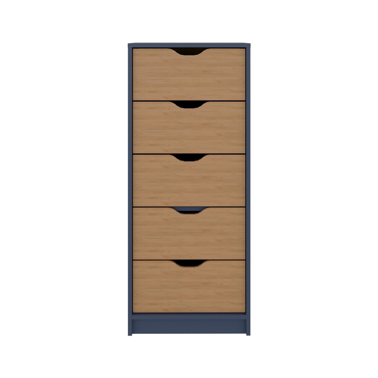 Comoda Estrella Basilea 5 Cajones 107X45X41 Rta Azul Fresno Zf
