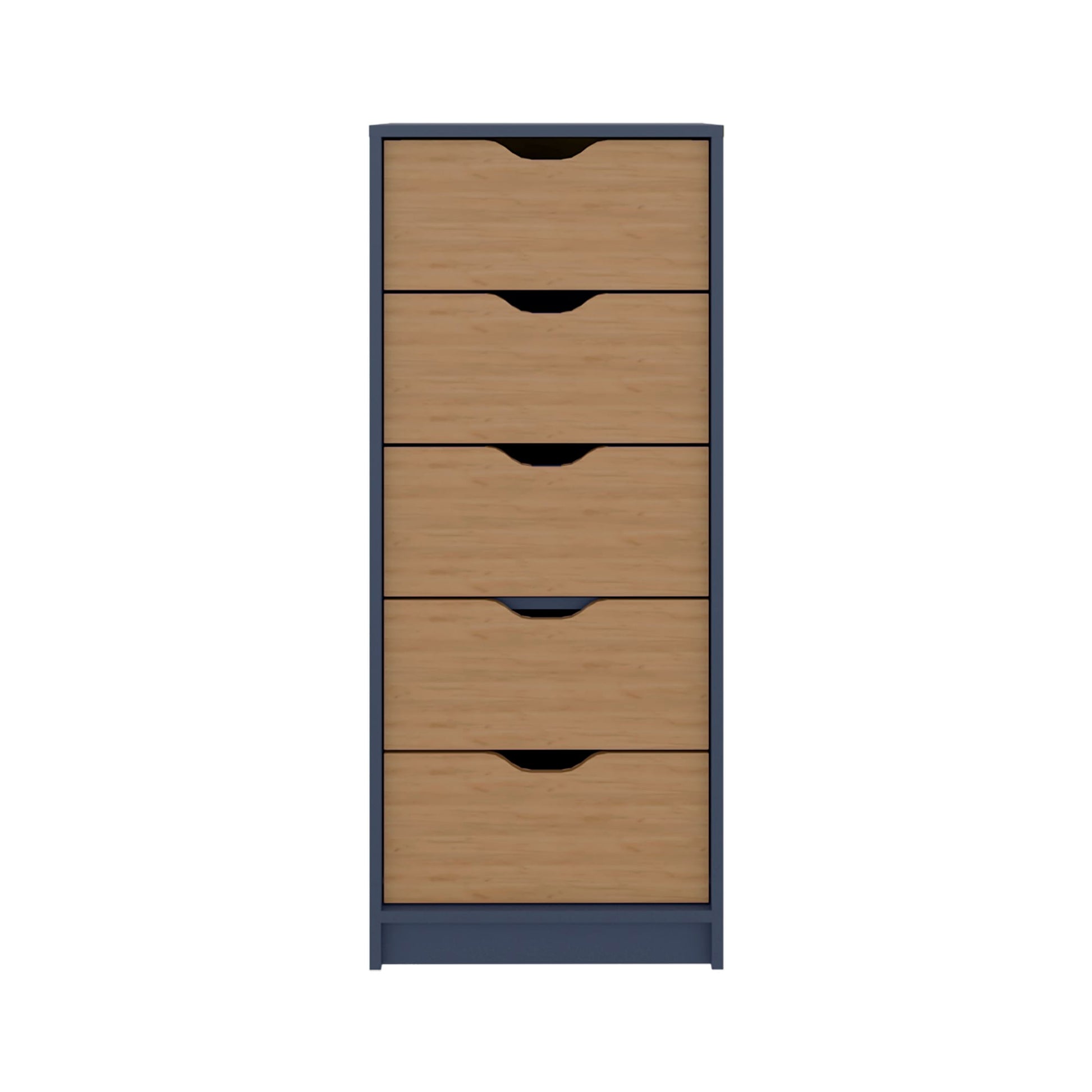 Comoda Estrella Basilea 5 Cajones 107X45X41 Rta Azul Fresno Zf