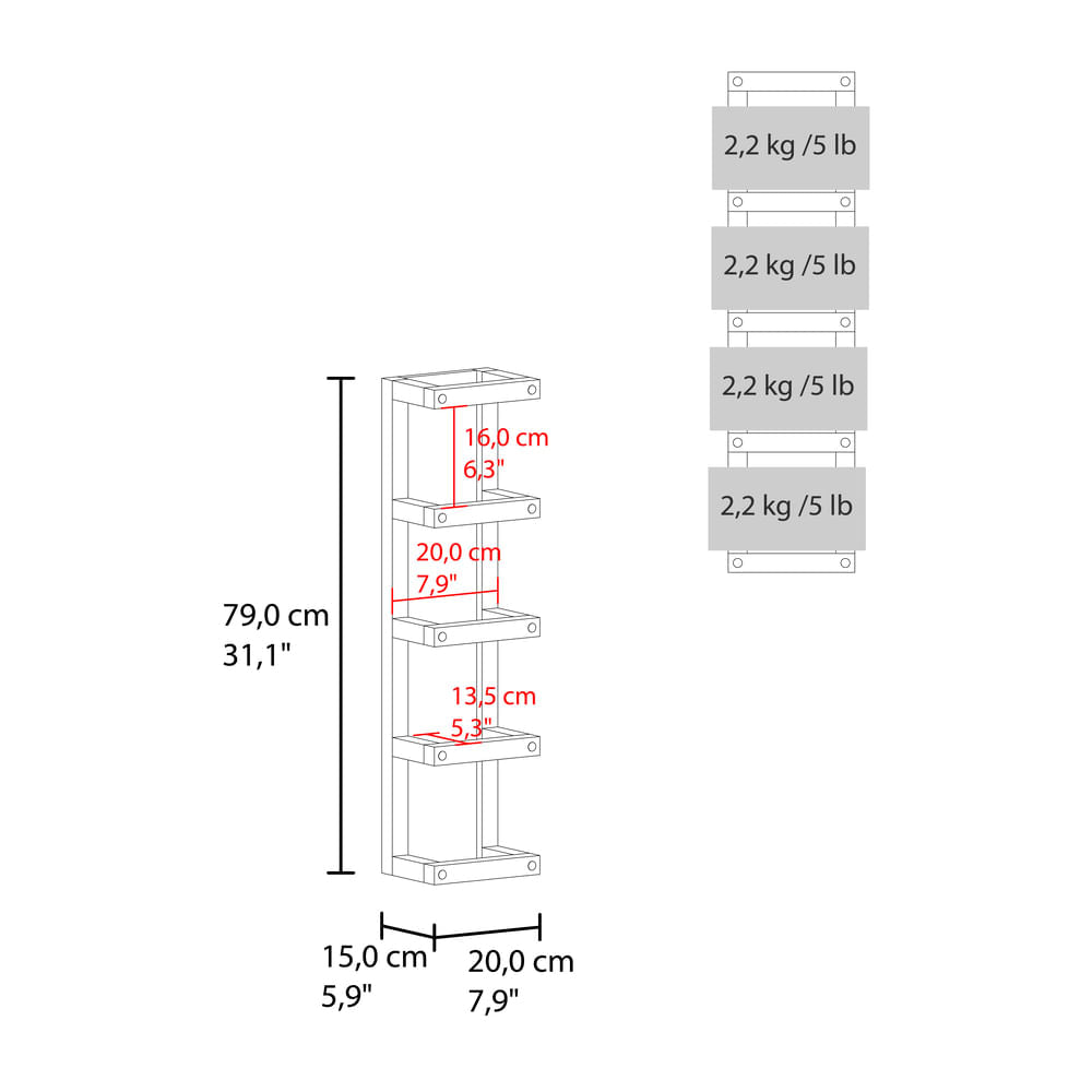 Toallero De Pared Arlington 79X20X15 Rta Fresno Europeo Zf