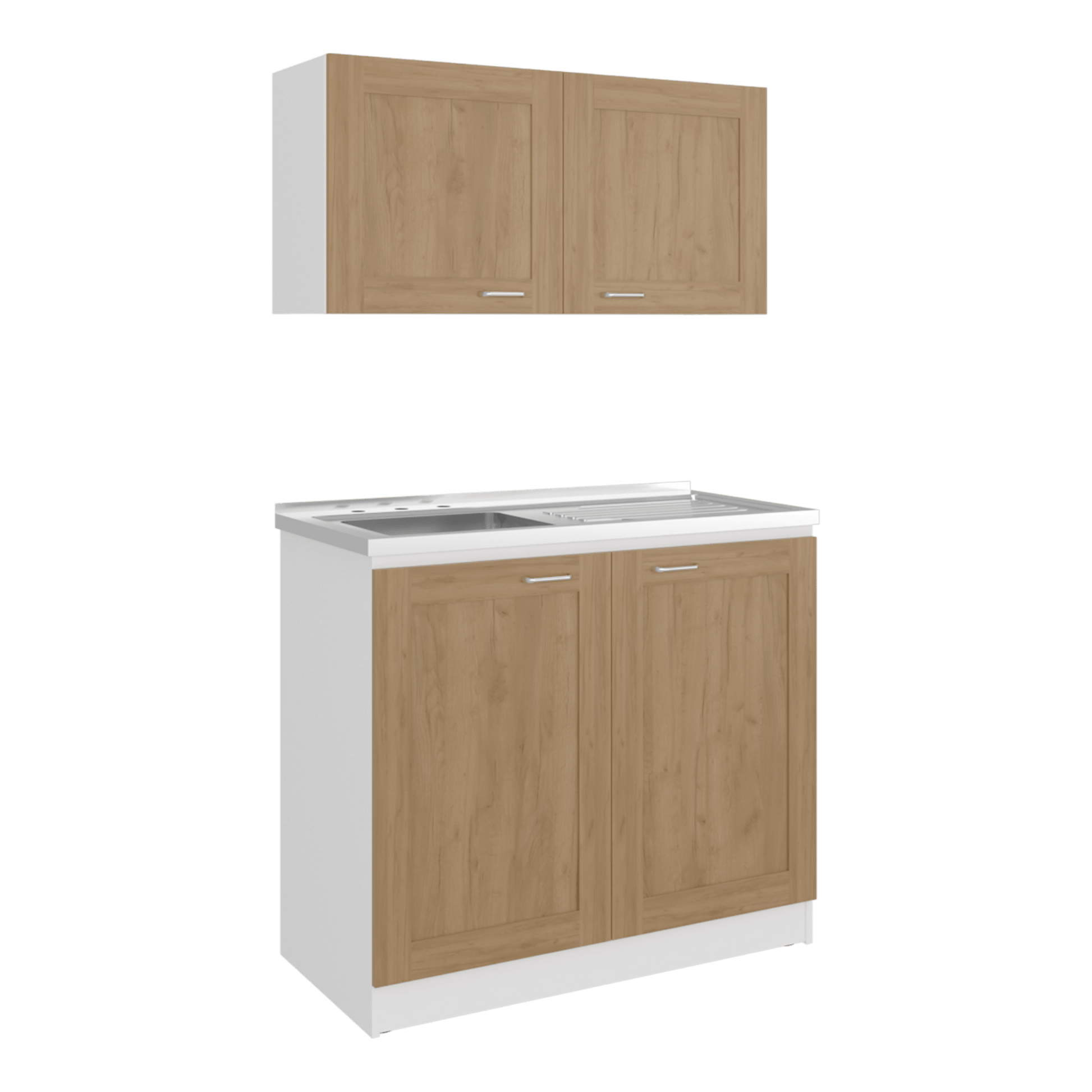 Cocina Zurich 49X100X32 Rta Blanco Fresno Zf