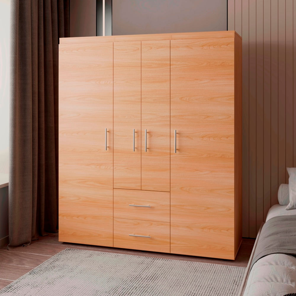 Closet Bariloche Eco 150 177X150X50 Rta Fresno Blanco
