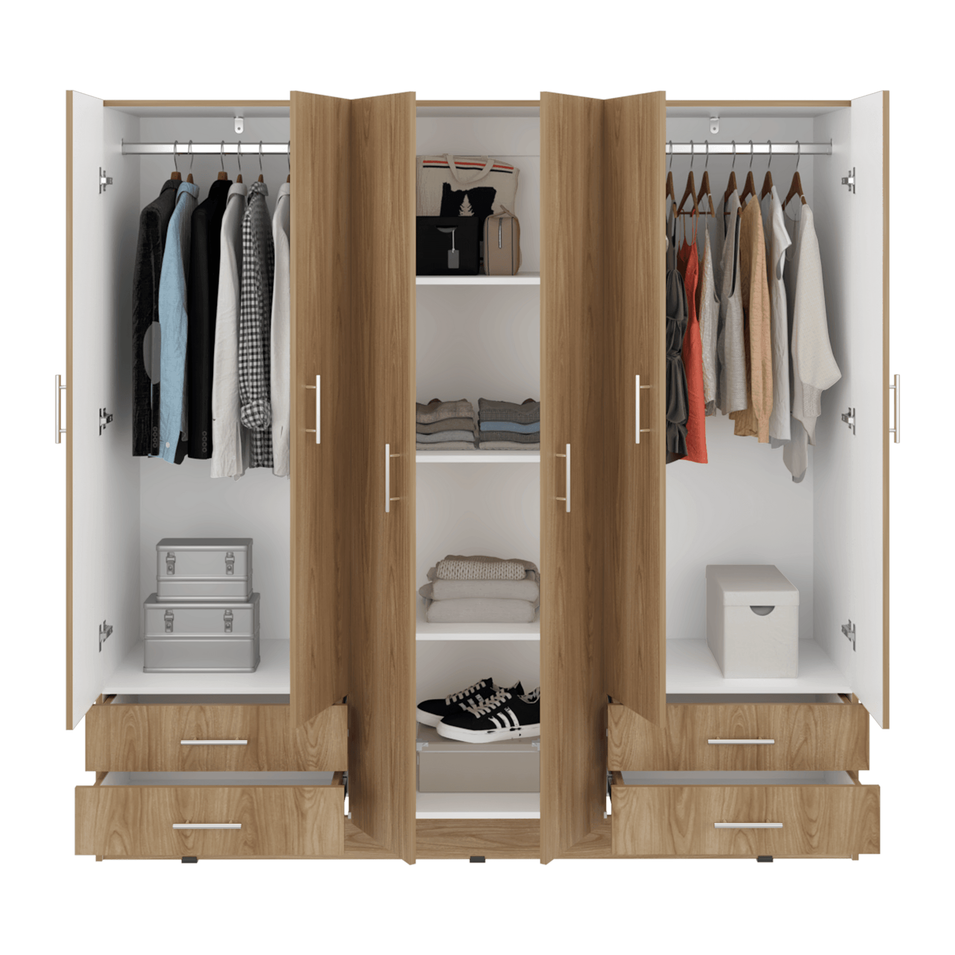 Closet Petunia 180X180X46 Rta Fresno Eu Blanco