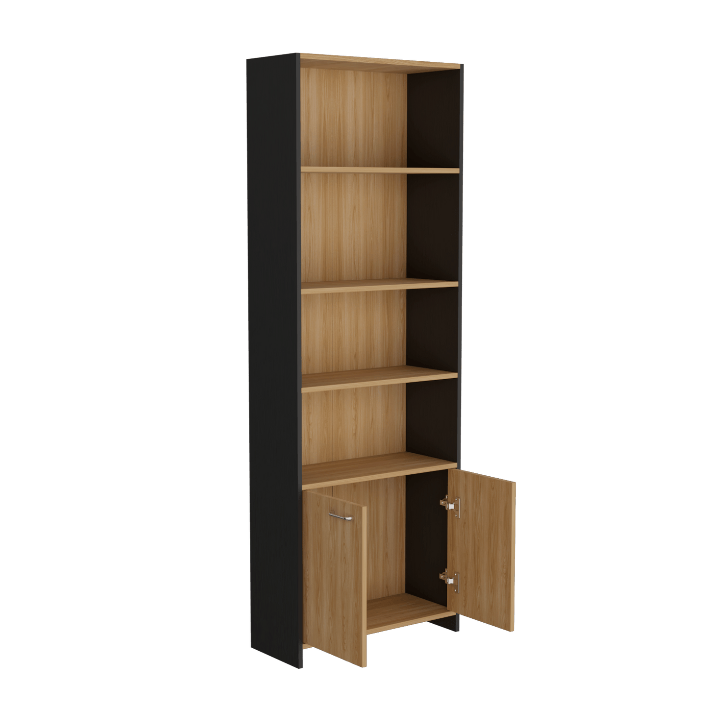 Biblioteca Lisa 180 Con Puertas 180 X63X26 Rta Fresno Wengue