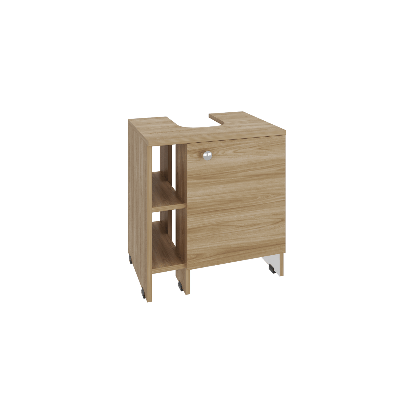 Mueble Basic Para Lavamanos 50,5X47X37,4 Rta Fresno Europeo/Blanco Mqz