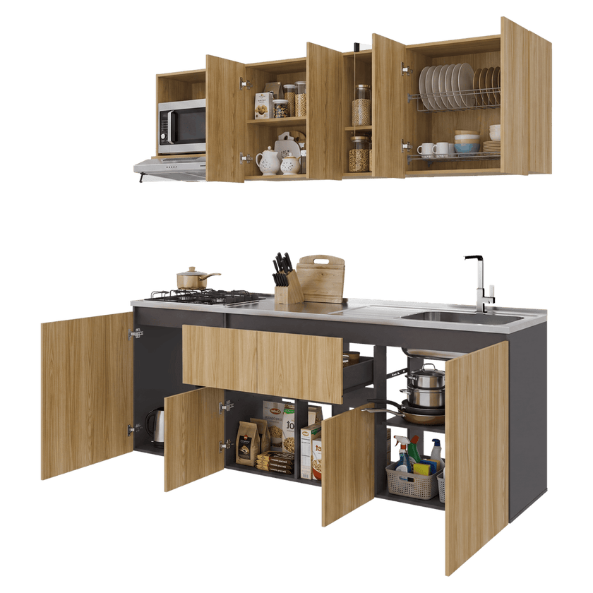 Cocina Amantia Derecha 208X212X52 Rta Fresno Eu