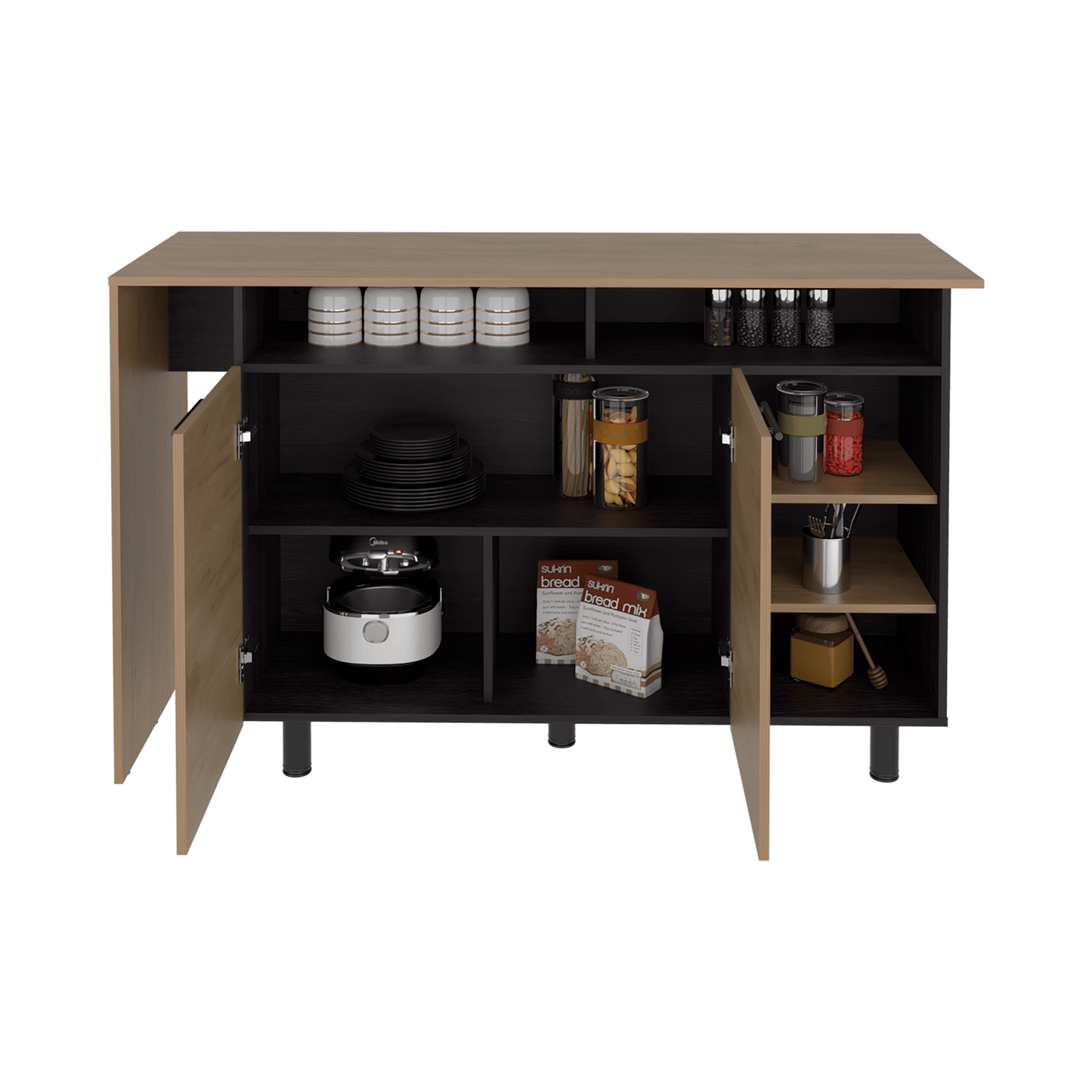 Isla De Cocina Corcega 89X150X52 Rta Wengue Fresno Zf