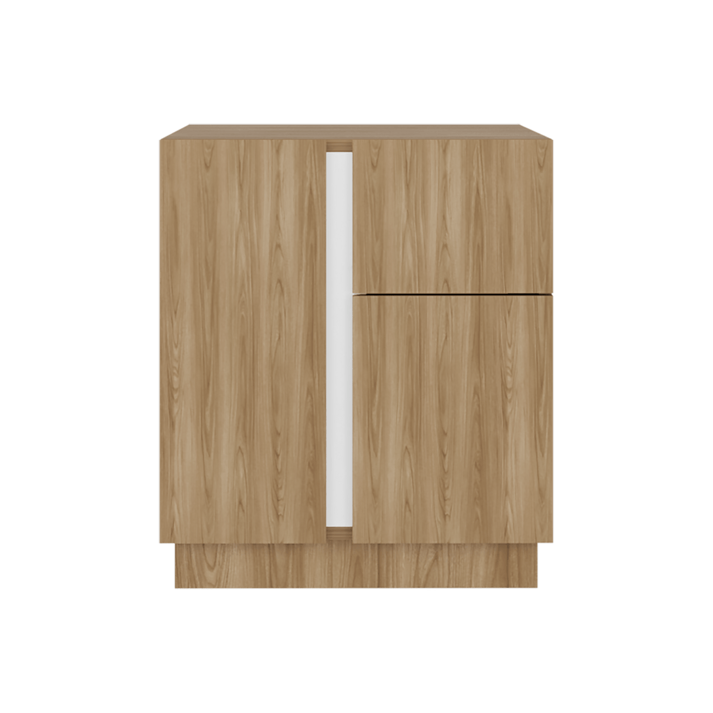 Mesa De Noche Carmi 52X45X40 Rta Fresno Blanco