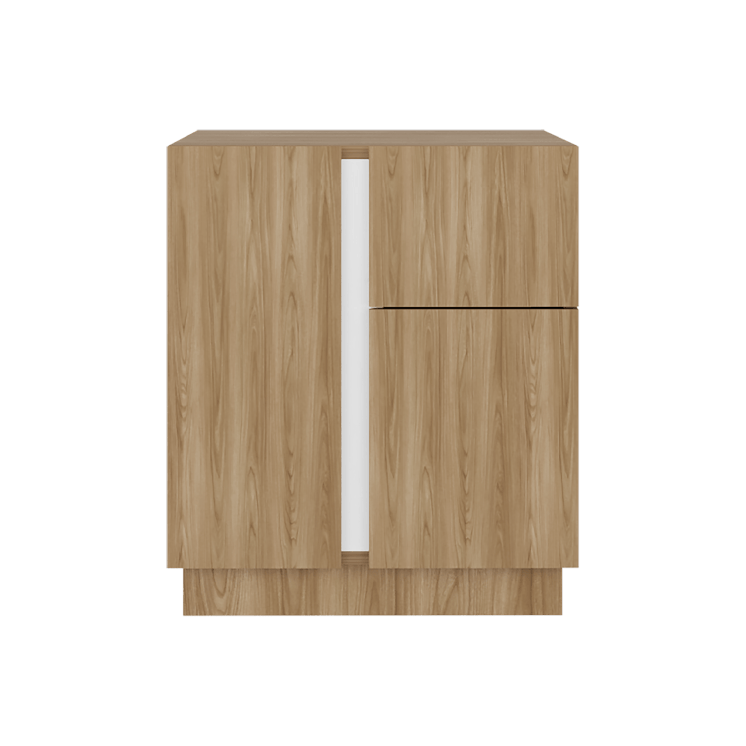 Mesa De Noche Carmi 52X45X40 Rta Fresno Blanco