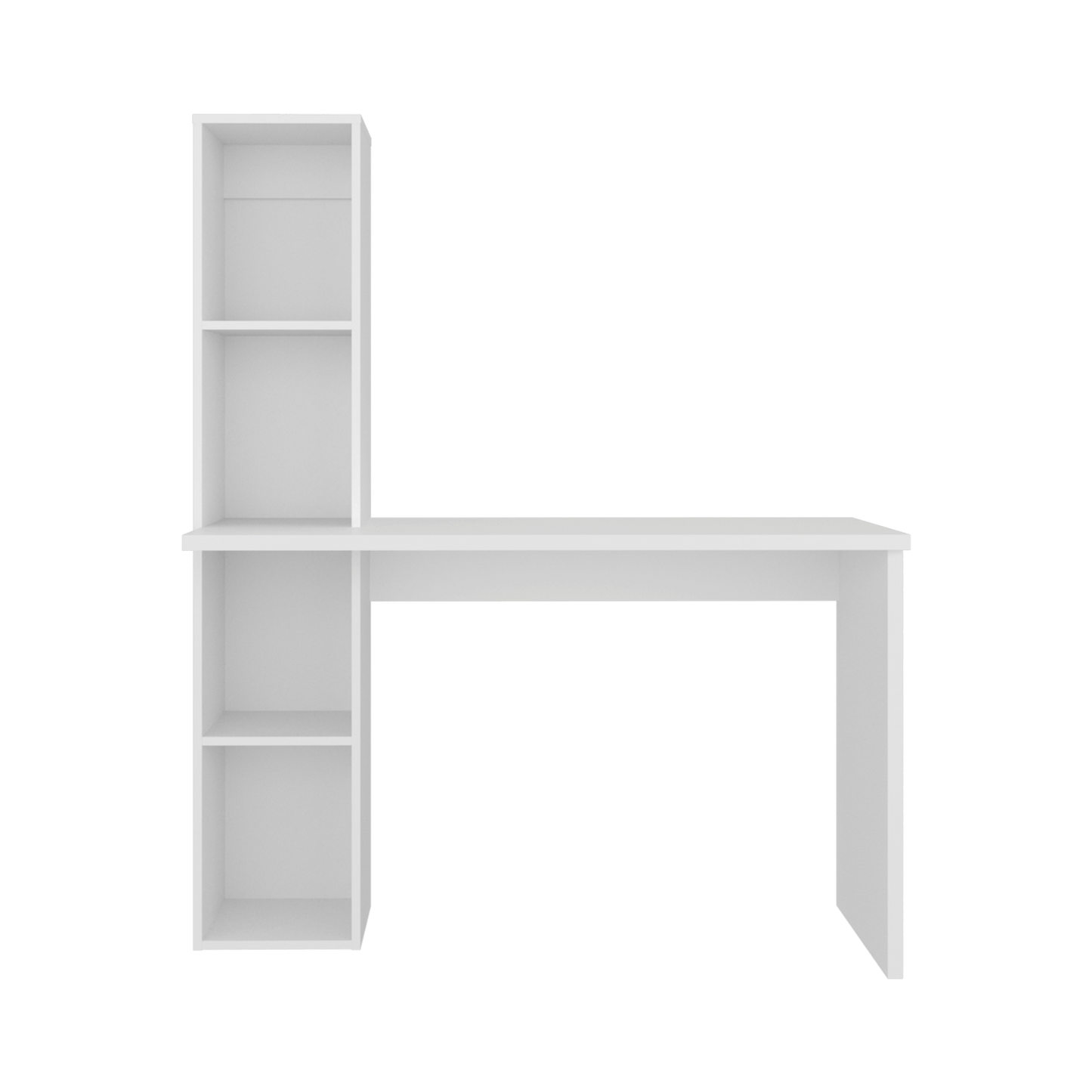 Escritorio Biblioteca Aston 145X120X45 Rta Blanco Zf