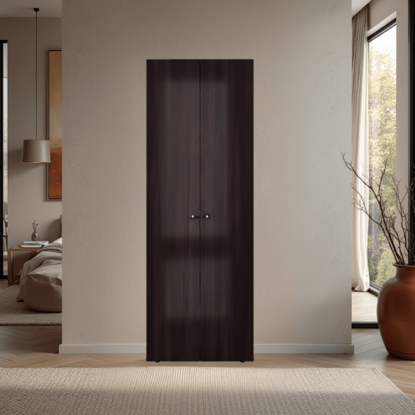 Closet 2 Puertas E1 Tuhogar 170X60X40 Rta Nogal Negro Zf