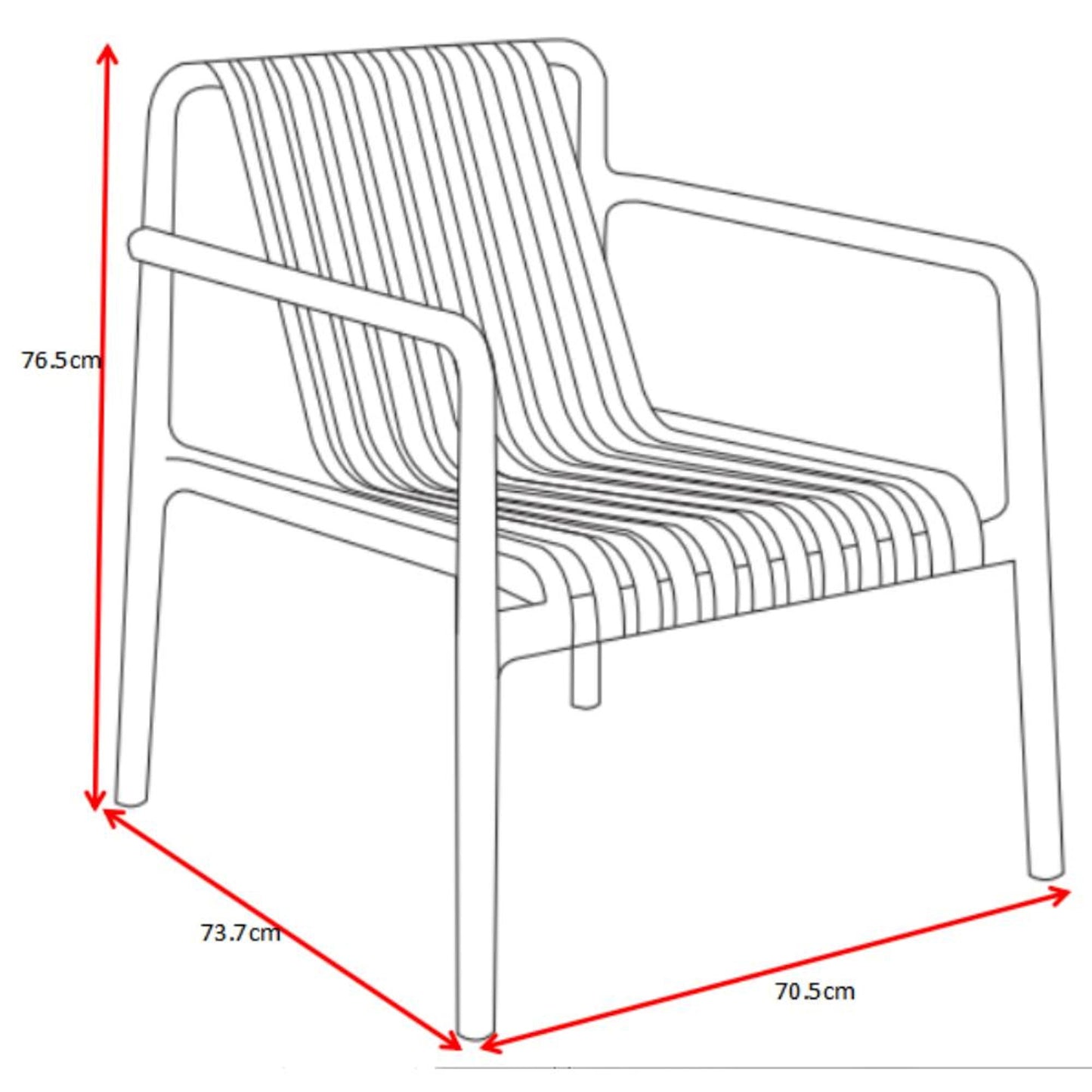 Silla Parma 76X66X76 Rta Negro