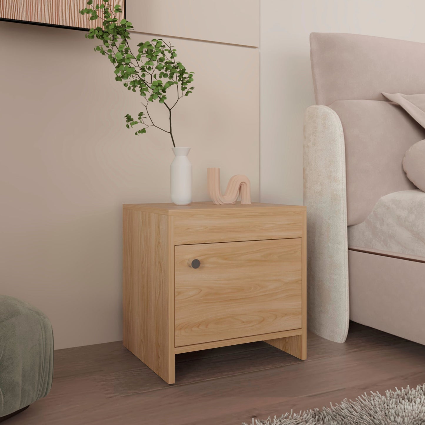 Mesa De Noche Colore 41X40X35 Rta Fresno Eu