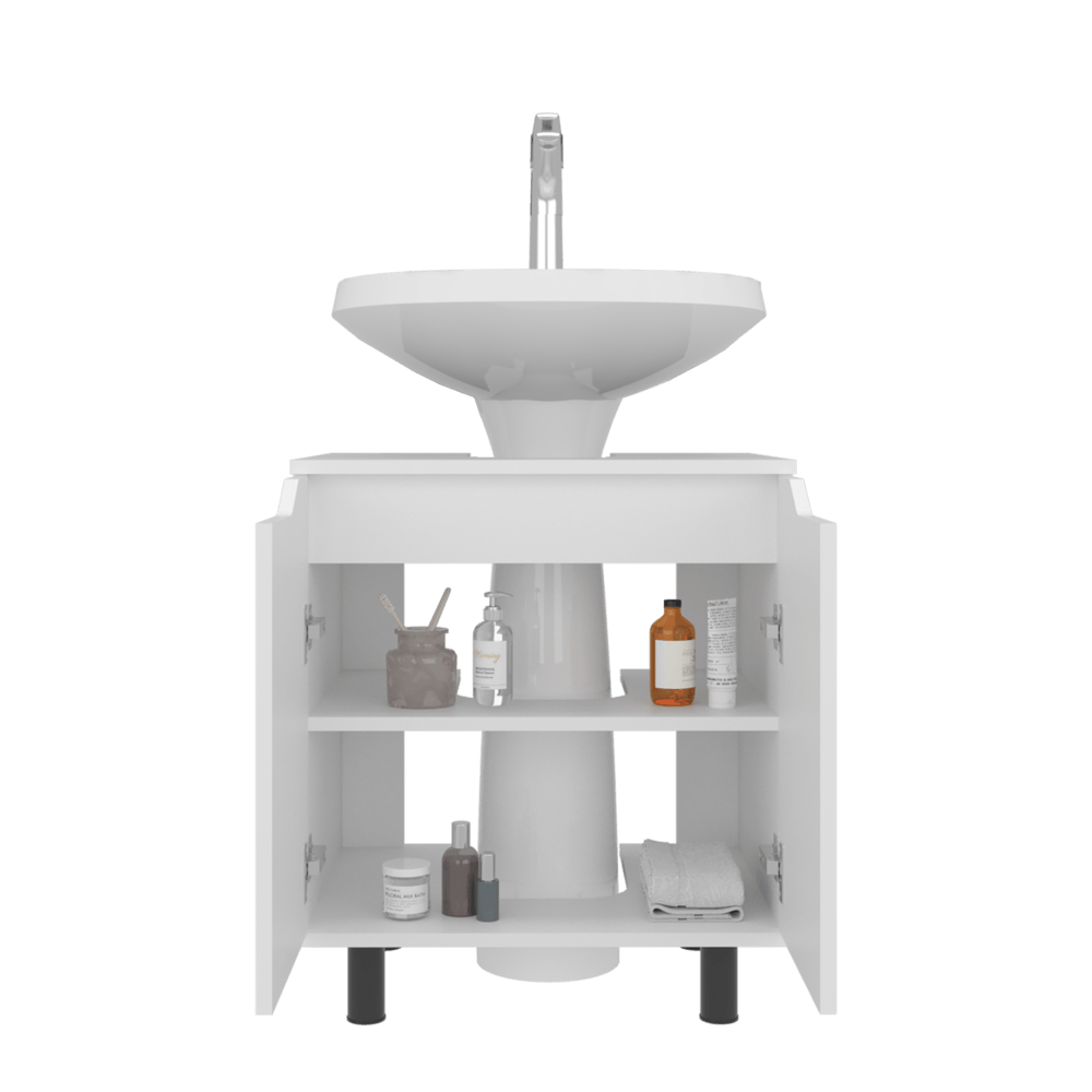 Mueble Lavamos De Pedestal Marlo 63X55X41 Rta Blanco Zf