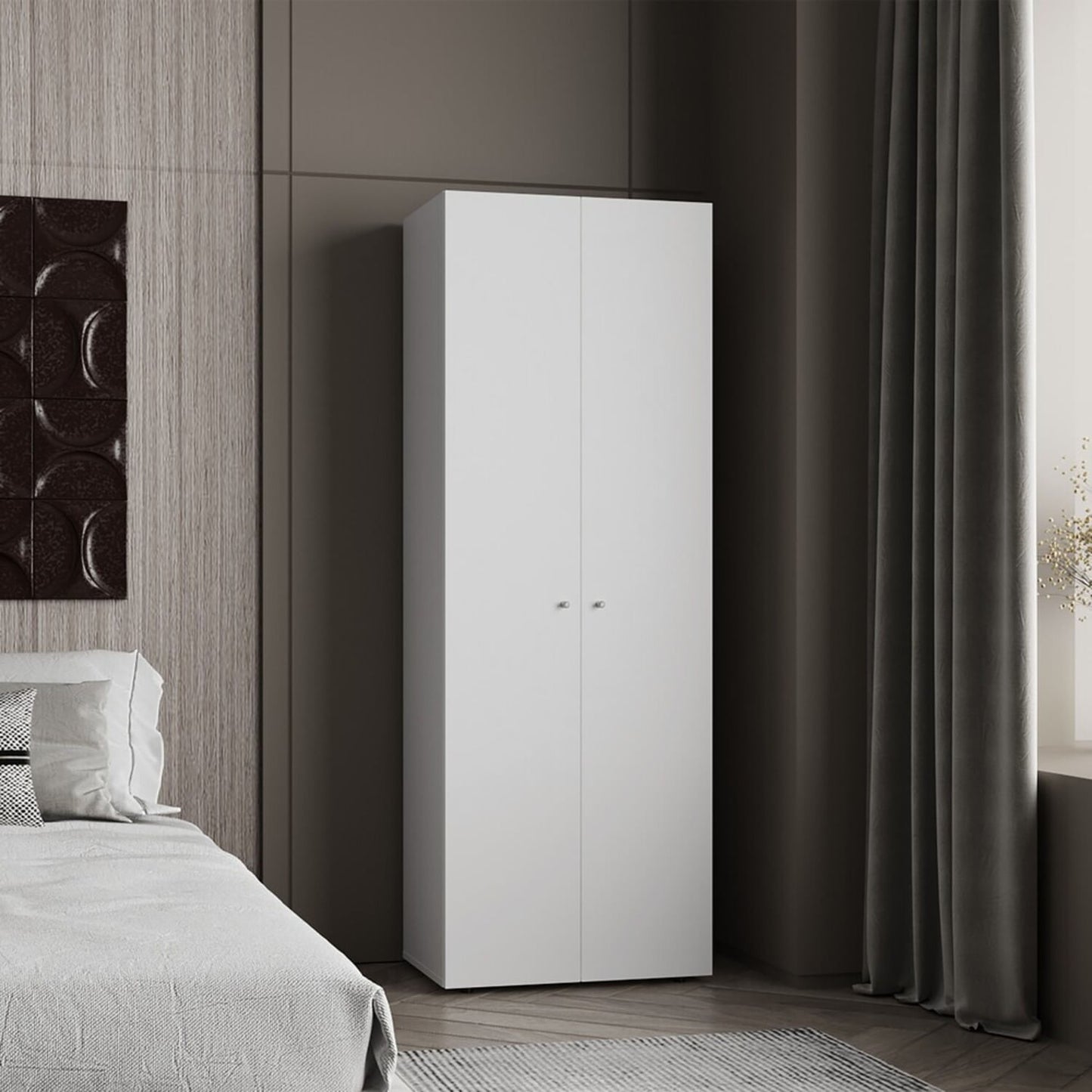 Closet 2 Puertas Tuhogar 170X60X40 Rta Blanco Zf