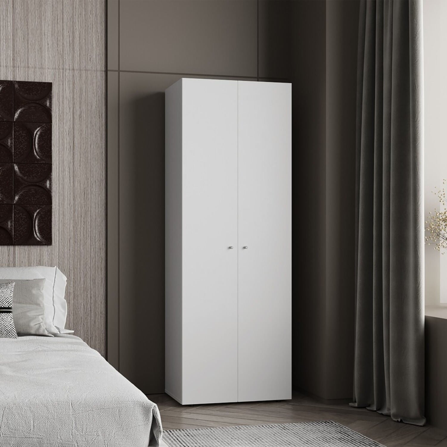 Closet 2 Puertas Tuhogar 170X60X40 Rta Blanco Zf