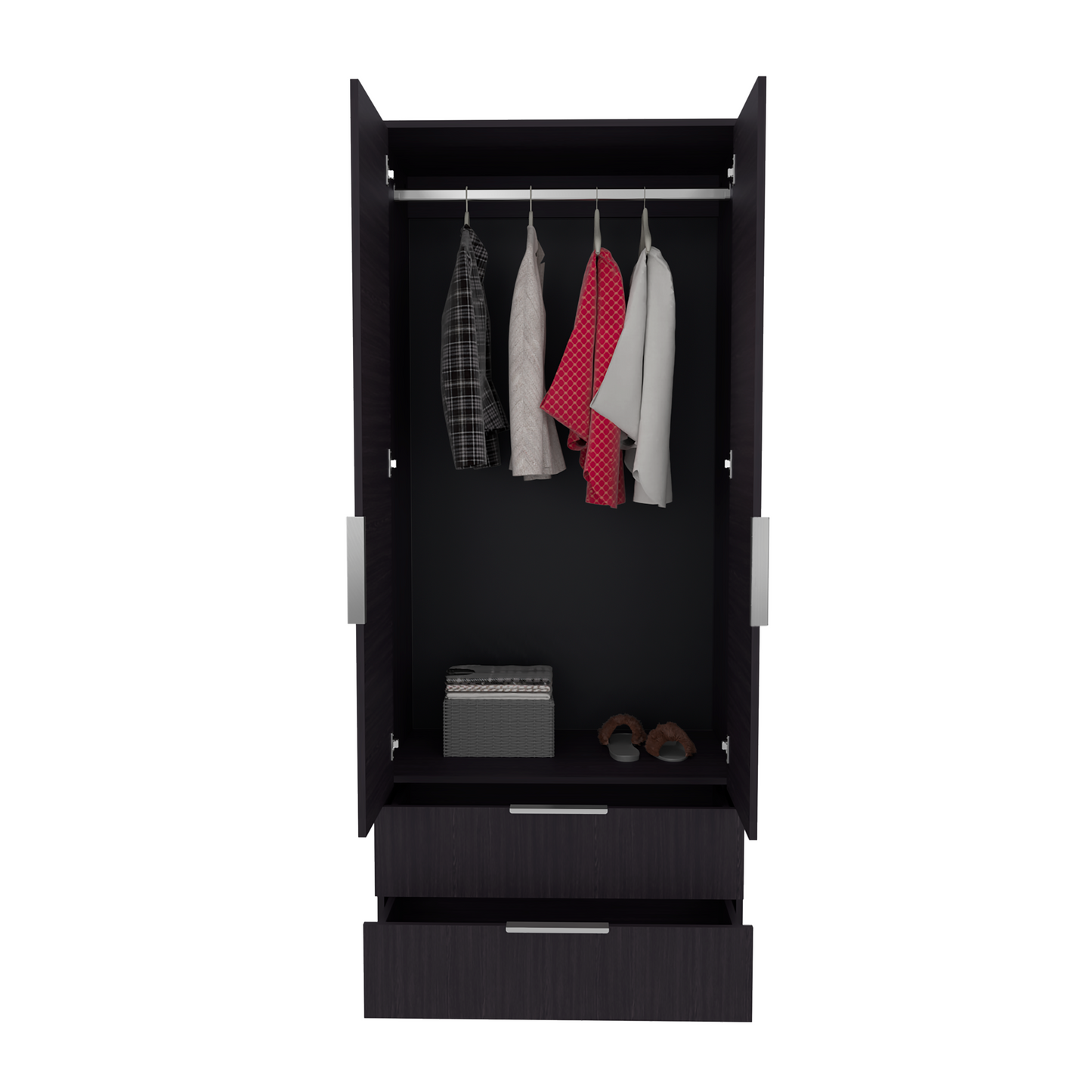 Closet Wenden Dos Cajones 189X80X52,3 Rta Wengue Zf
