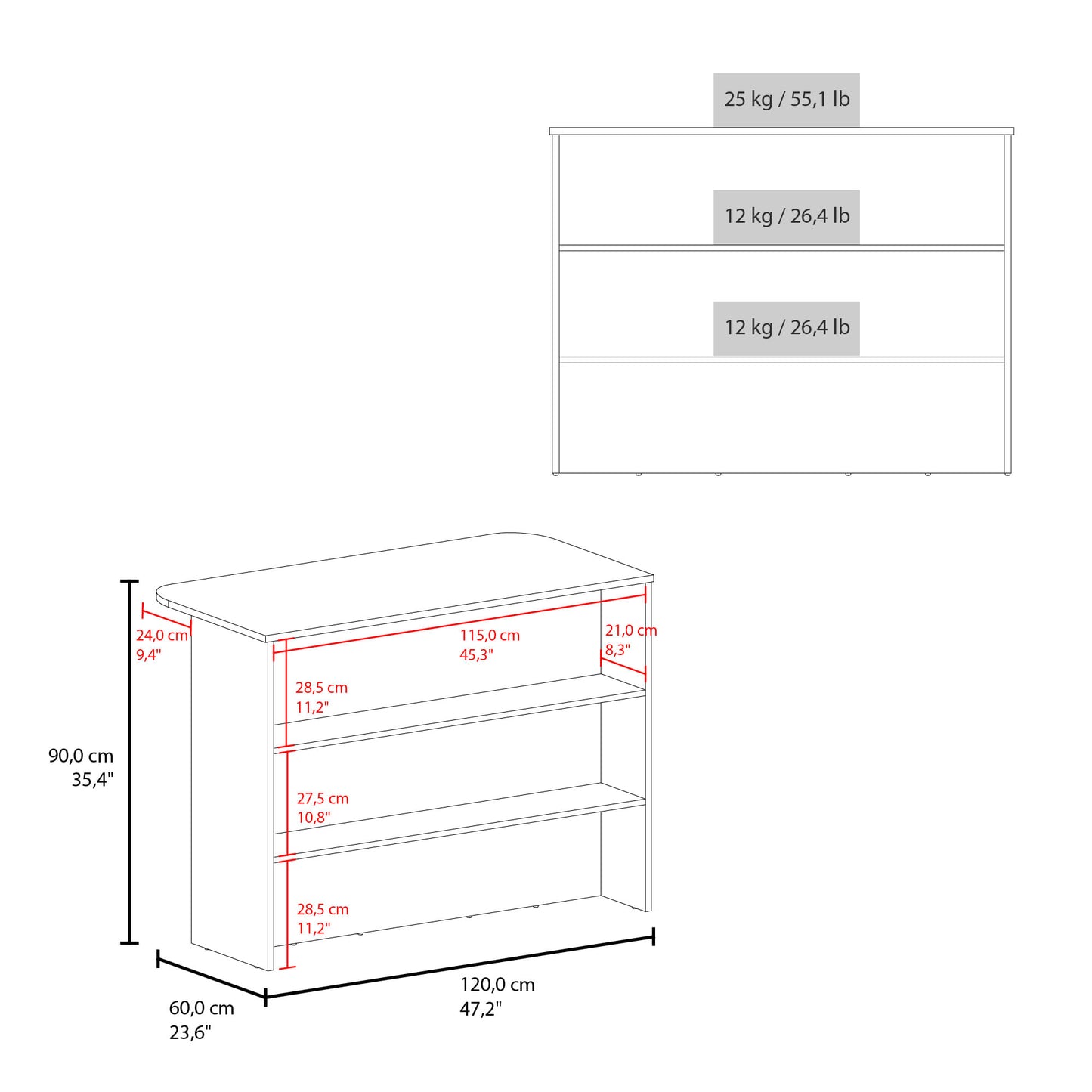 Isla De Cocina Fendi 90X120X60 Rta Blanco Zf