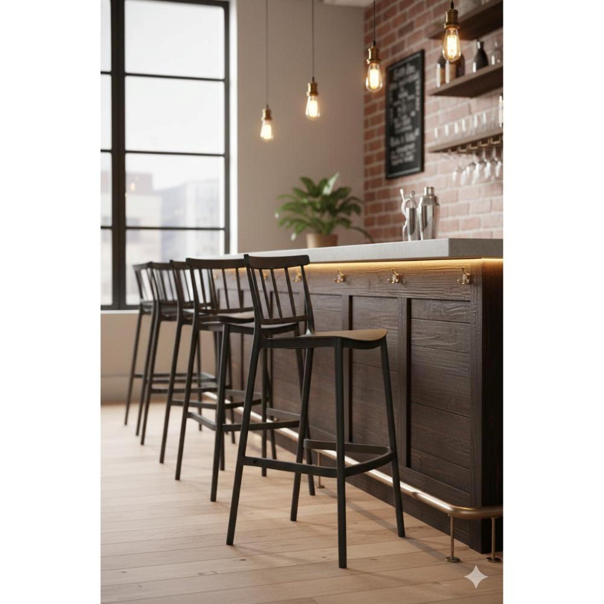Silla Bar Oxford 104X37X48 Rta Negro