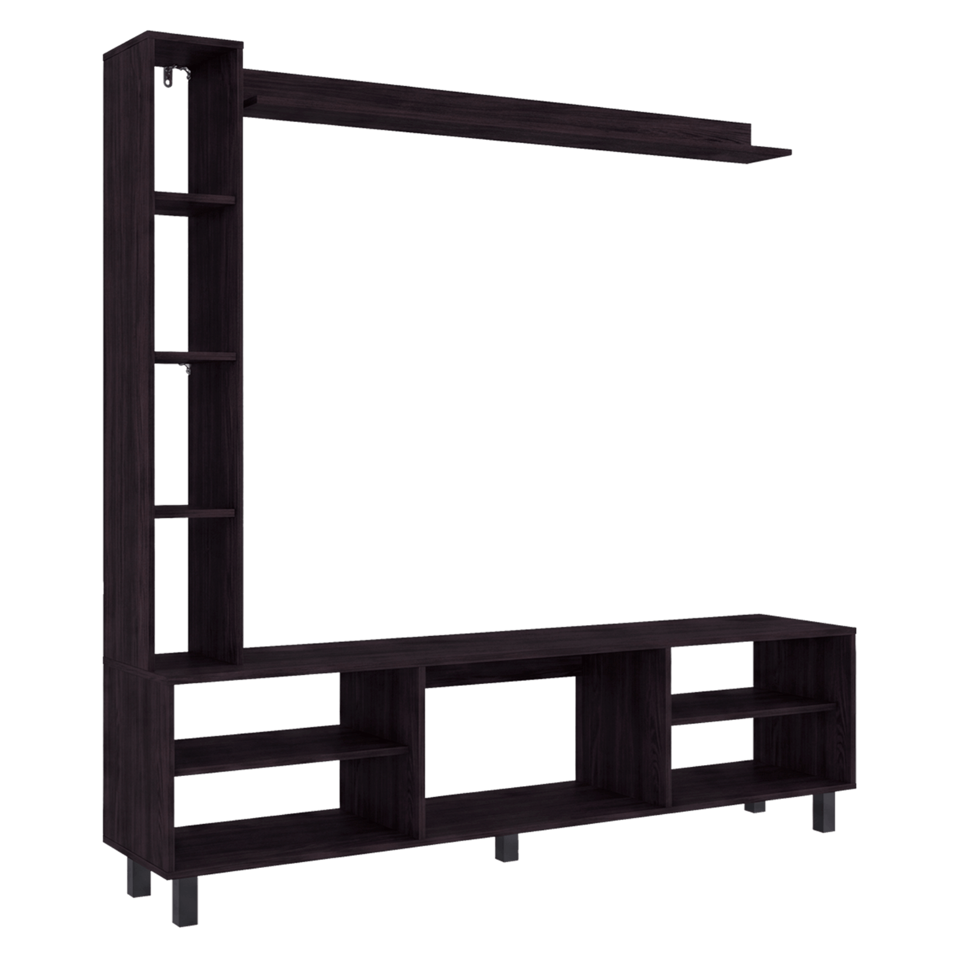 Centro De Entretenimiento 65" Scio 169X170X35 Rta Wengue Zf