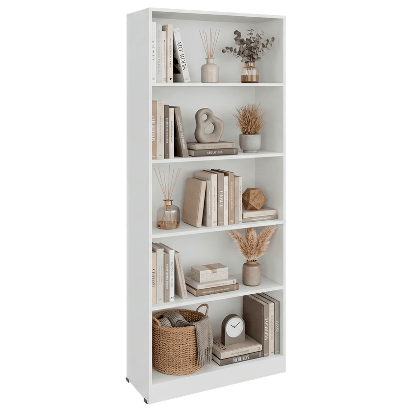 Biblioteca Básica 180X74X29 Rta Blanco Zf
