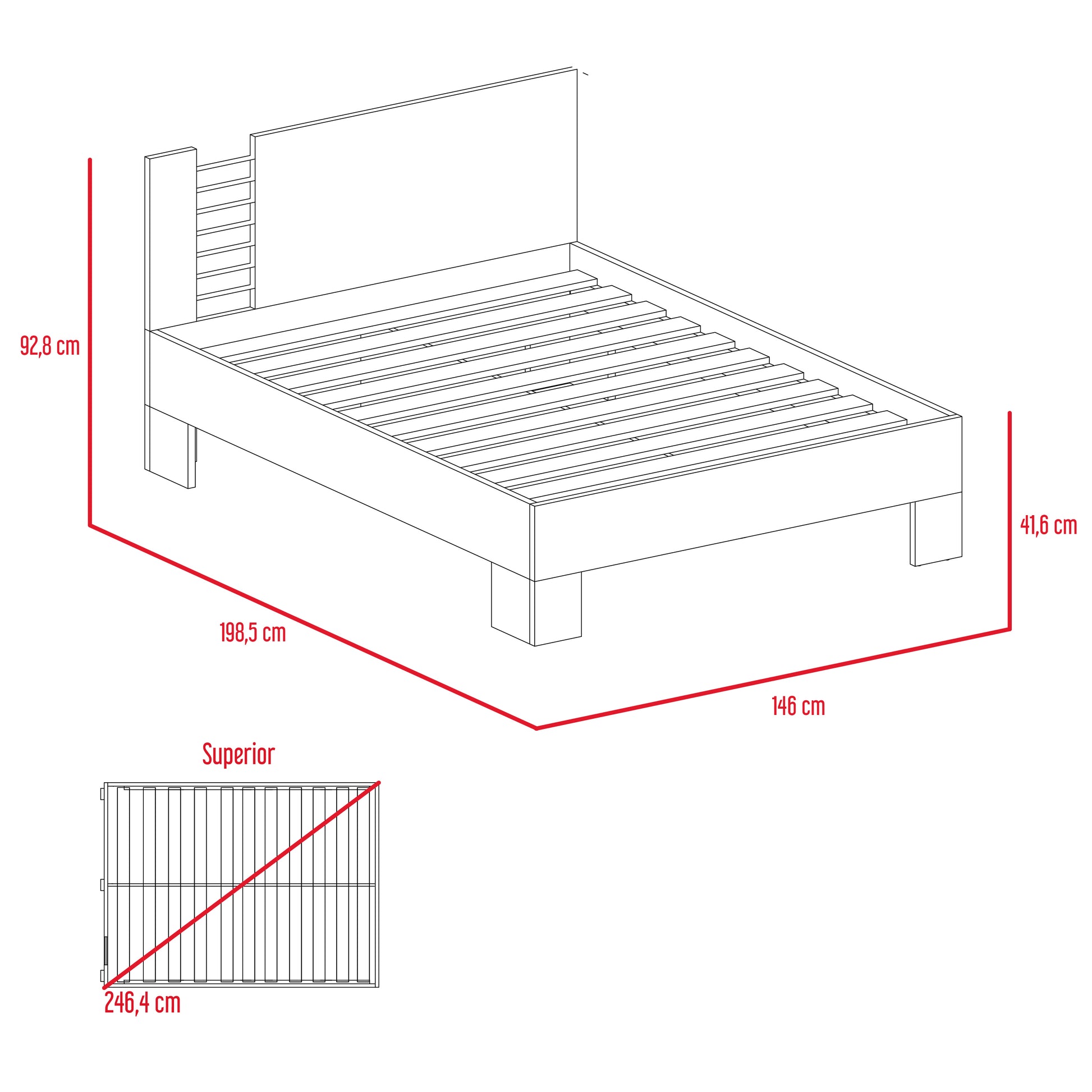 Cama Dicolor Rta Rovere