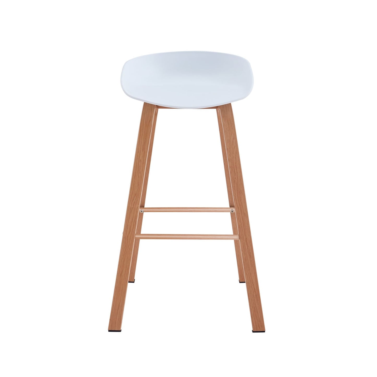 Set X2 Banco De Bar B-47 - Bm-Wb02 Rta 86X54X47 Blanco-Café Claro