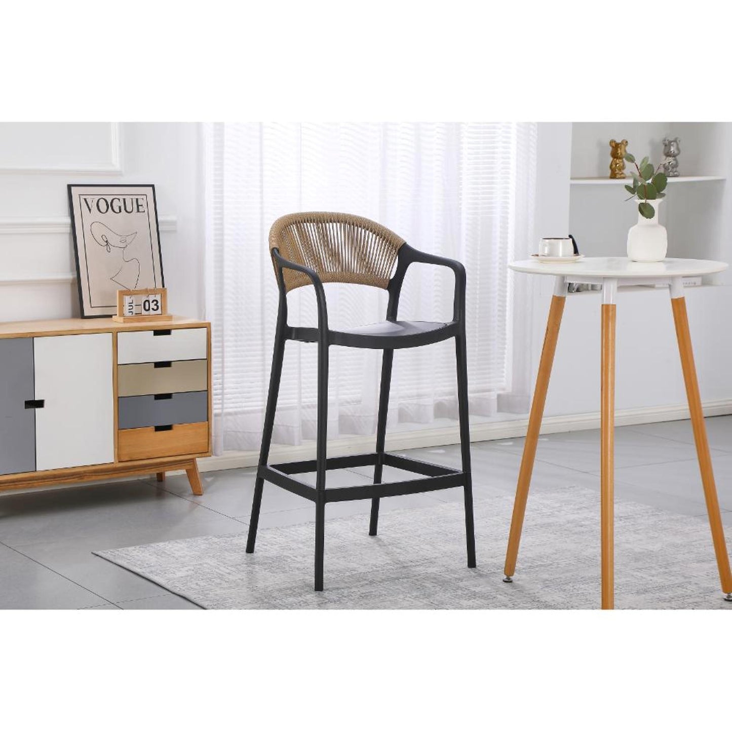 Silla Bar Bali 109X56X56 Rta Negro