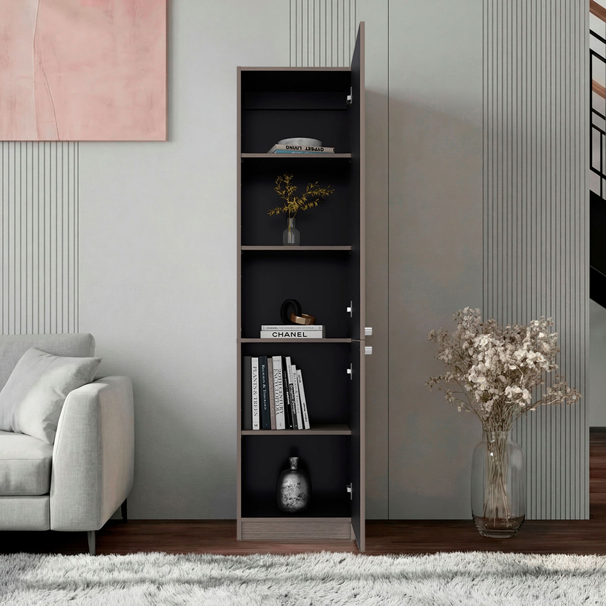 Estante Home E-M5 180X45X31 Rta Positano Wengue Zf