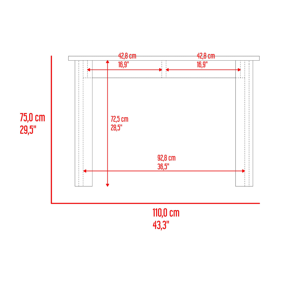 Comedor Portofino 75X110X80 Rta Miel