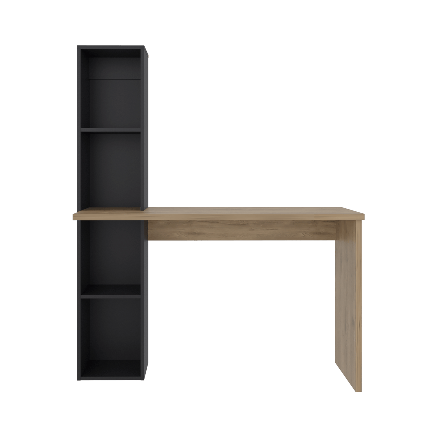 Escritorio Biblioteca Aston 145X120X45 Rta Macadamia Wengue