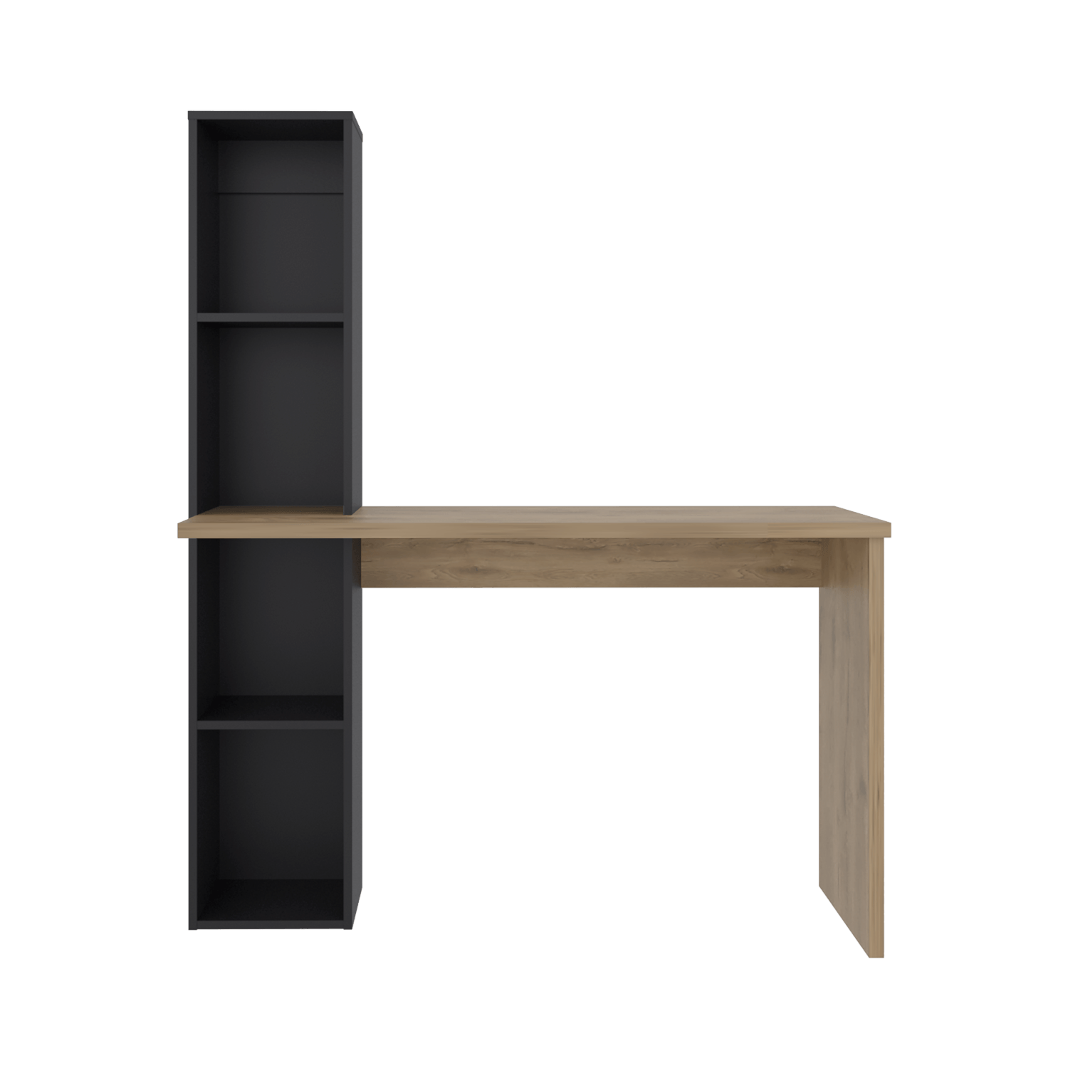 Escritorio Biblioteca Aston 145X120X45 Rta Macadamia Wengue