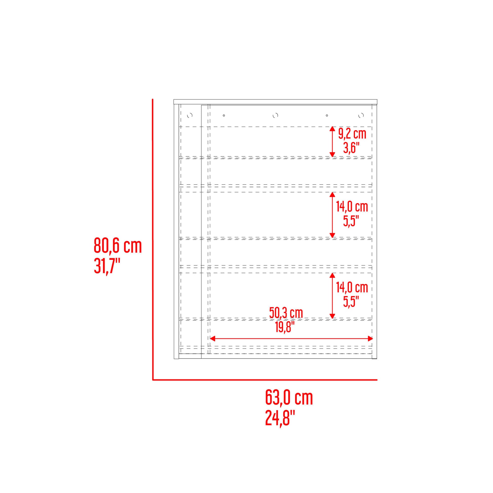 Zapatero Dassel 80X63X22 Rta Blanco Fresno Eu
