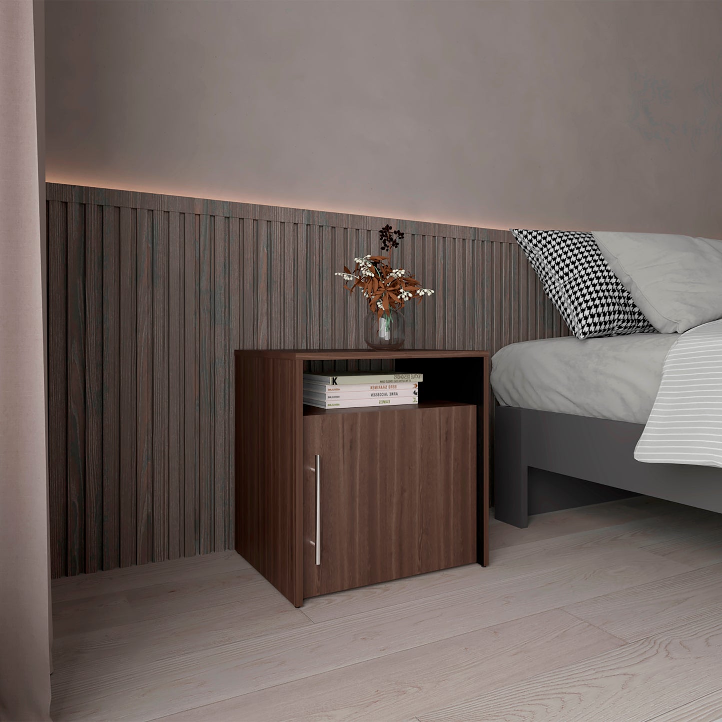 Mesa De Noche Bigaf  54.1X52X42.3 Rta Milan/Wengue