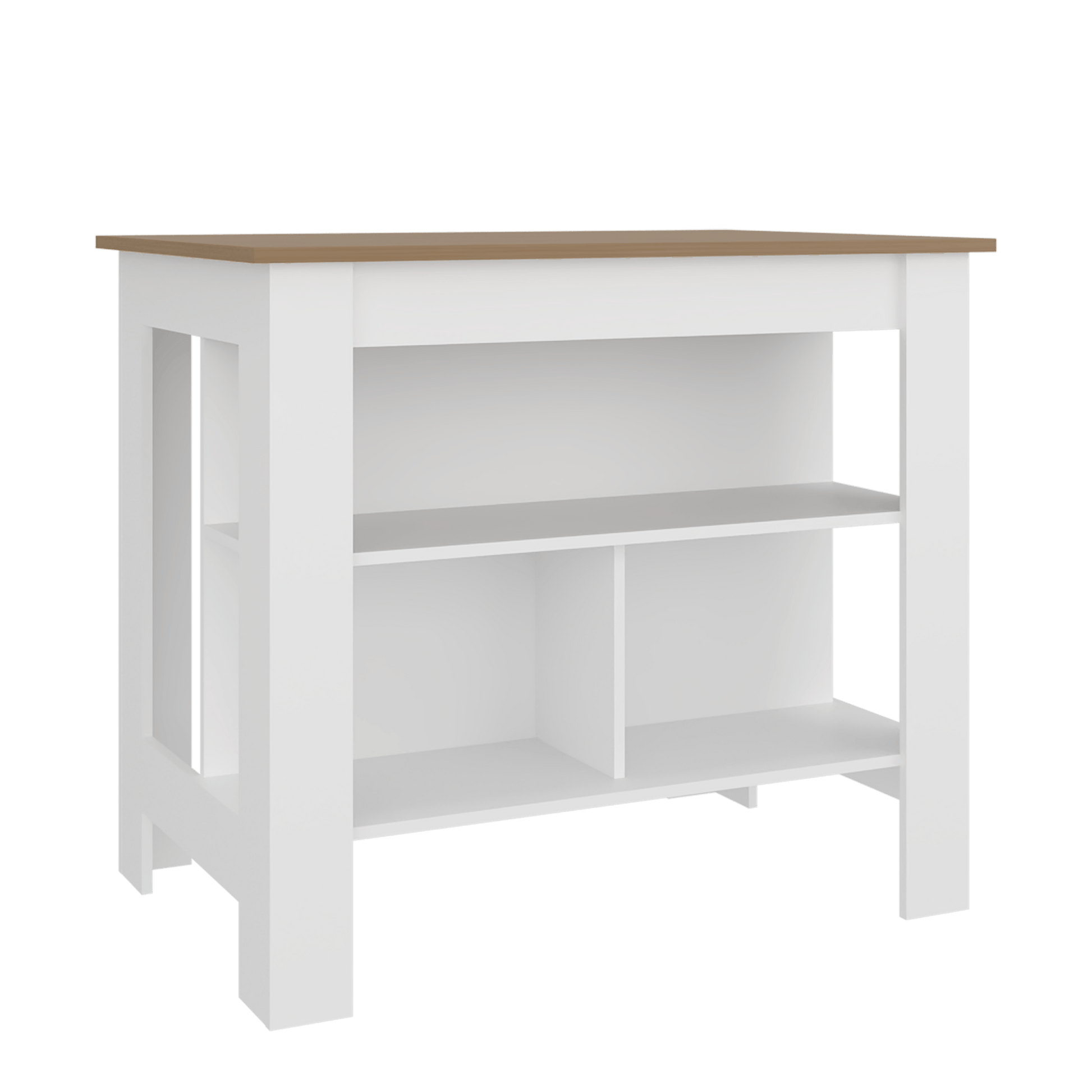 Isla De Cocina Cala 90X103X70 Rta Blanco Fresno Zf
