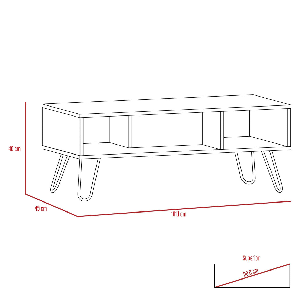 Mesa De Centro Vassel Homecollection Duna N/A