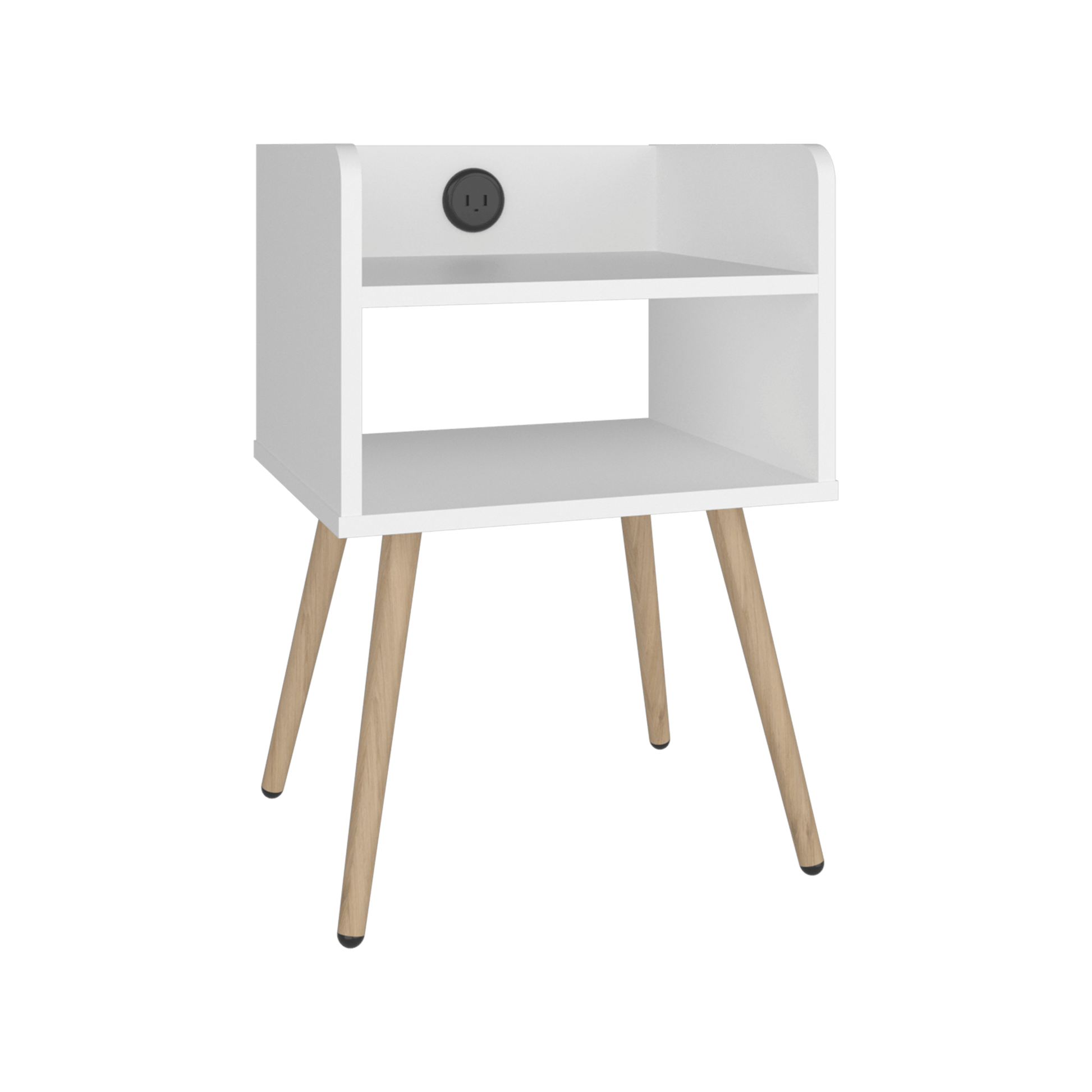 Mesa De Noche Didi Usb 58X40X34 Rta Blanco
