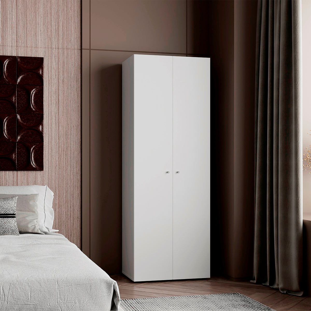 Closet 2 Puertas Tuhogar 170X60X40 Rta Blanco N/A