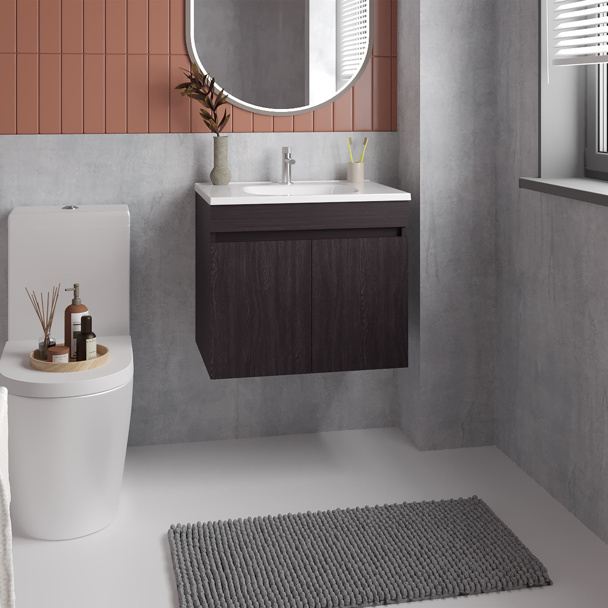 Mueble De Baño Chaux 60 50X59X44 Rta Wengue Zf