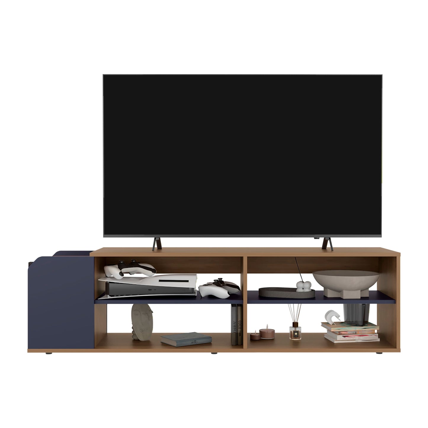 Rack Para Tv Solene 42X150X35 Rta Fresno Azul Zf