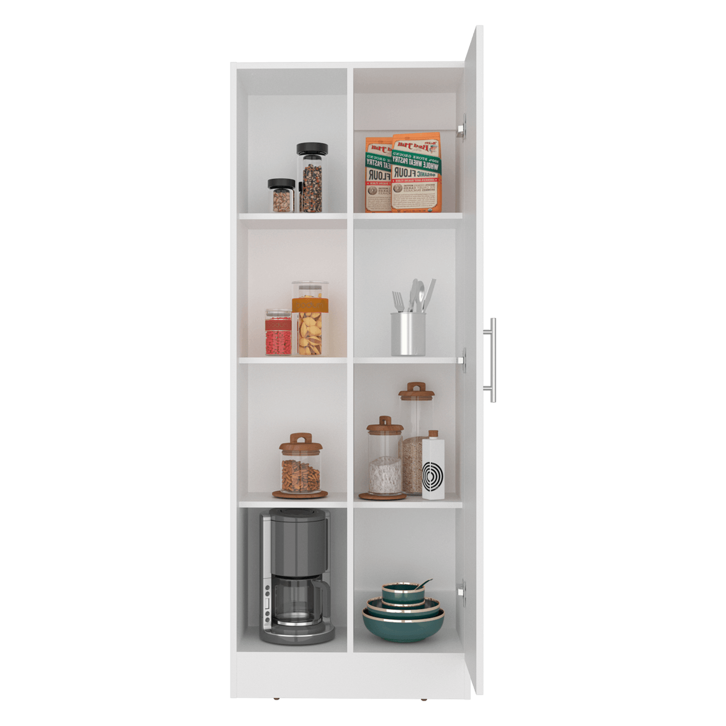 Alacena Multiusos Felch 160X60X30 Rta Blanco Zf