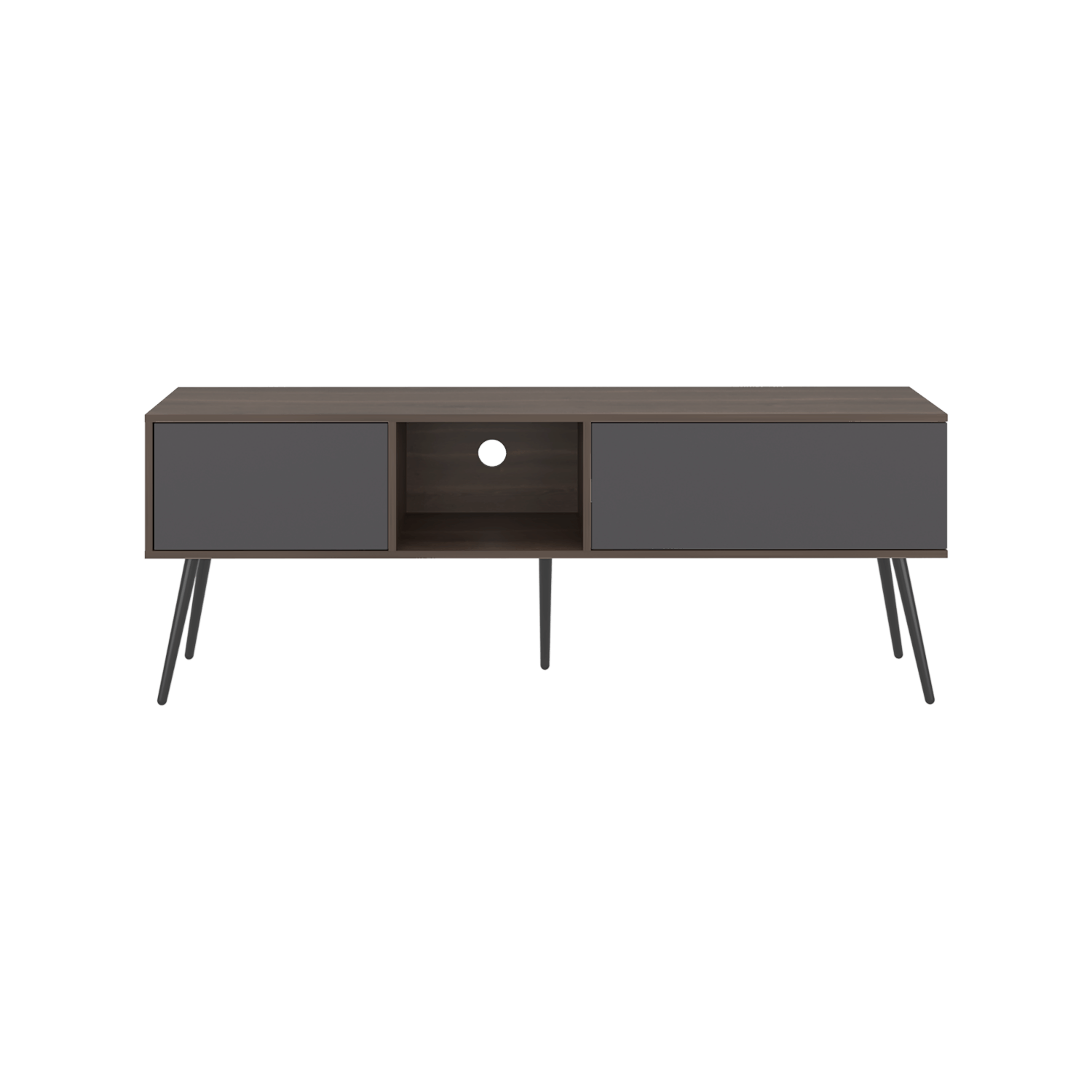 Mesa De Tv 70" Zurich 58X158X35 Rta Milan Plomo
