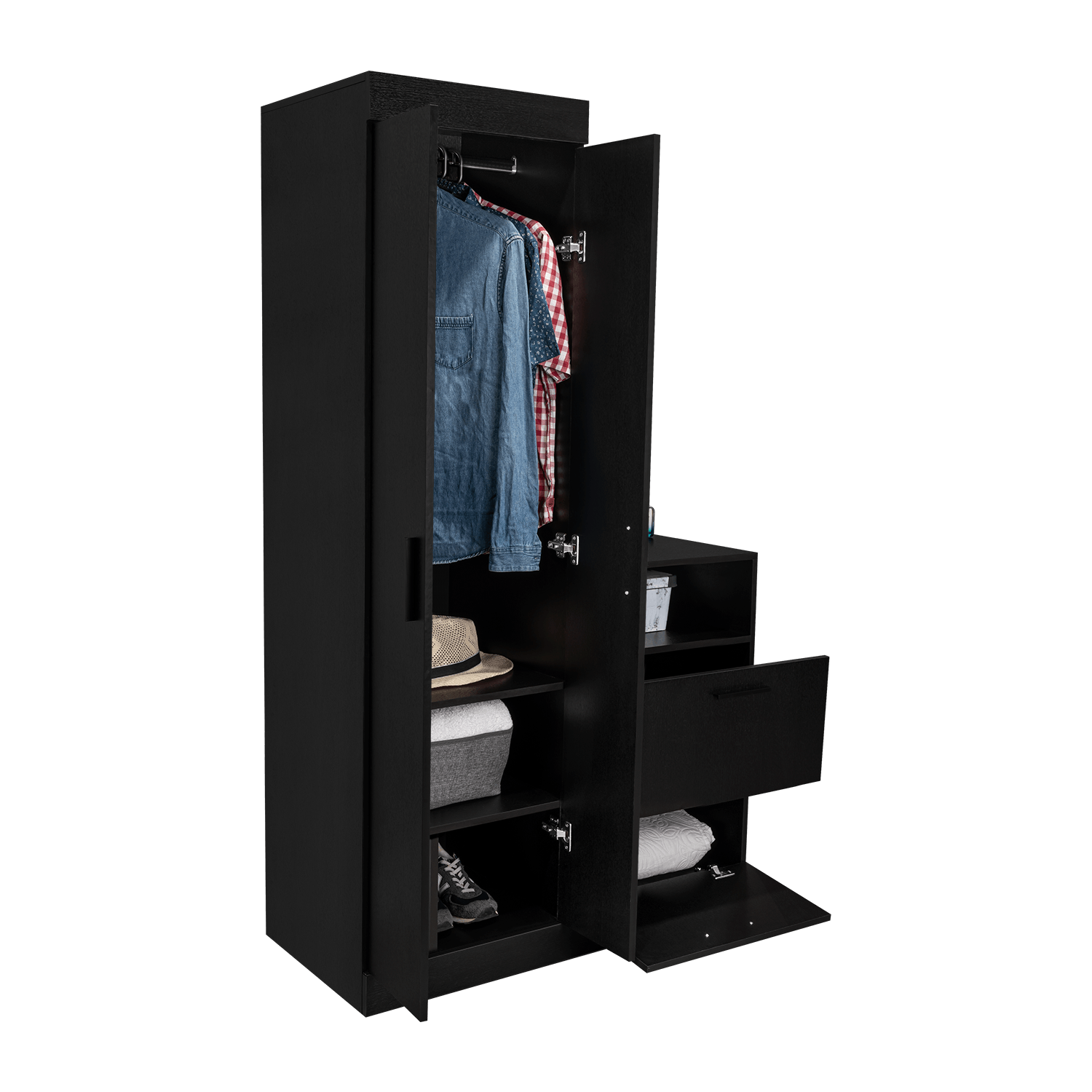 Ropero Praga 3 Puertas 1C 1 179X103X48 Rta Wengue
