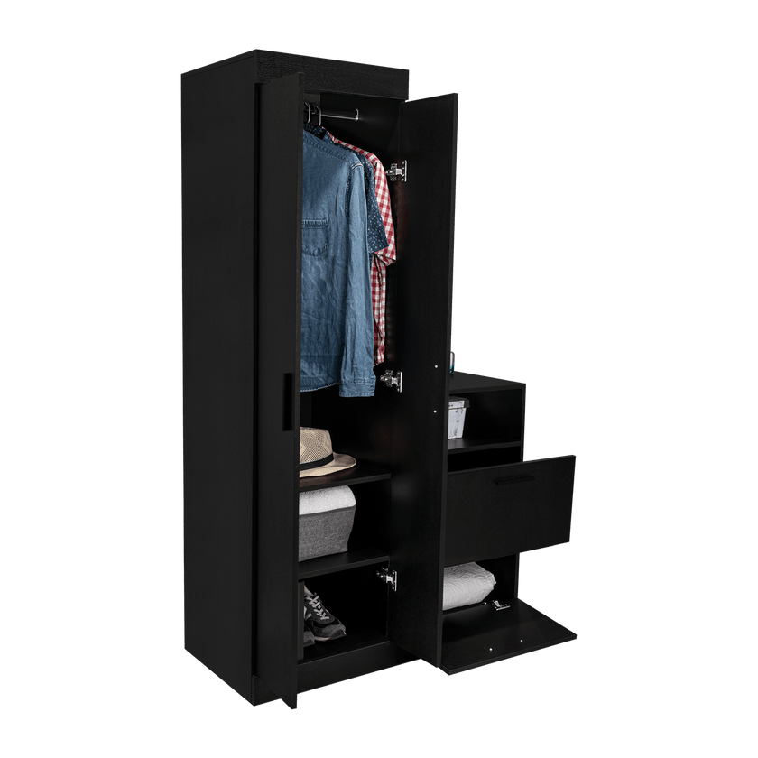 Ropero Praga 3 Puertas 1C 1 179X103X48 Rta Wengue