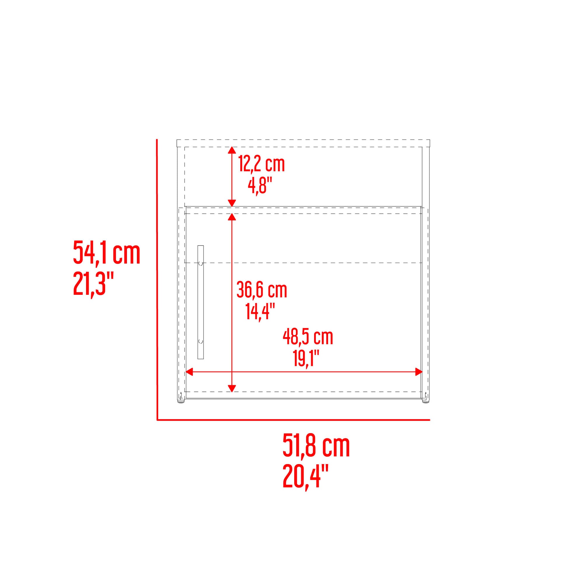 Mesa De Noche Bigaf  54.1X52X42.3 Rta Milan/Wengue
