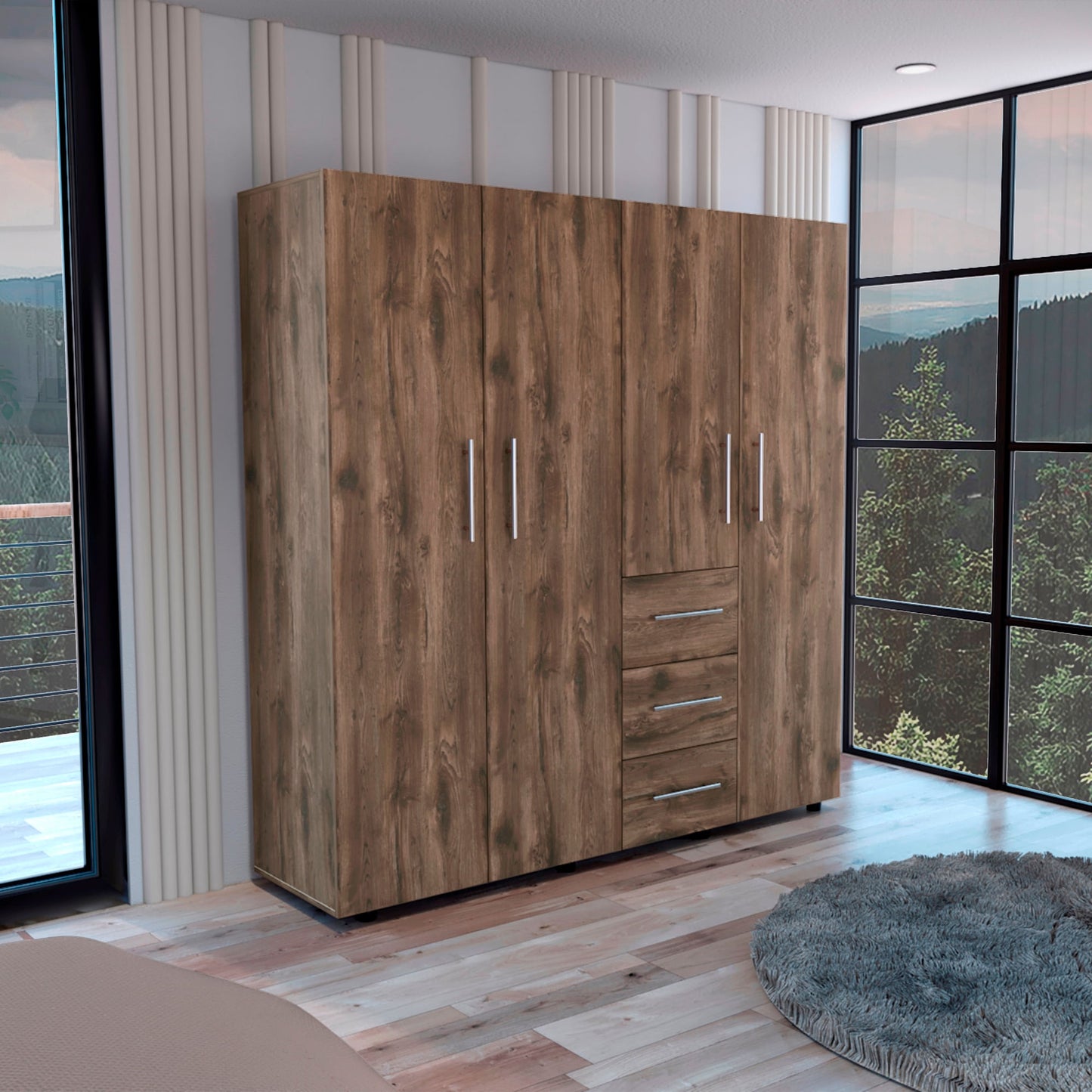 Closet Harlem Eco 184 X 181 X 50 Rta Bellota Blanco